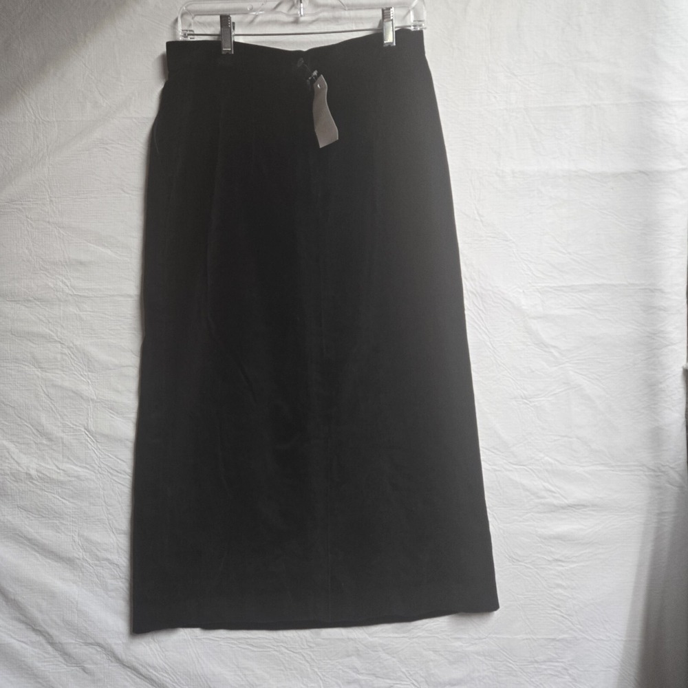 Vtg David Brooks Ltd Black Velvet Skirt with Pockets Size 14 Whimsey - Picture 8 of 8